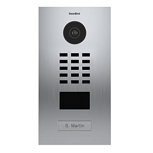 DoorBird D2101V IP Video Türstation, Edelstahl V4A | Video-Türsprechanlage mit 1 Ruftaste, RFID, HD-Video, Bewegungssensor von DoorBird