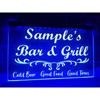 Bar Und Grill Personalisierte Beleuchtete Led Neon Zeichen Essen Restaurant Dekor von Dopeneons