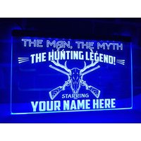 Jagd Legende Led Neon Personalisiert Beleuchtet Geschenkschild Award Hunter Zertifikat von Dopeneons