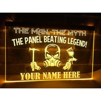 Panel Beating Legend Led Neon Personalisierte Beleuchtete Geschenk Zeichen Award Beater Zertifikat von Dopeneons