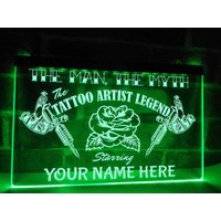 Tattoo Künstler Legende Led Neon Personalisierte Beleuchtete Geschenk Zeichen Award Tattooist Zertifikat von Dopeneons