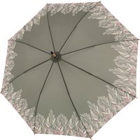 doppler Stockregenschirm "nature Long, intention olive", aus recyceltem Material mit Schirmgriff aus Holz von Doppler