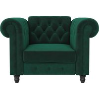 Dorel Home Chesterfield-Sessel "Felix", mit Rückenlehne 3-fach verstellbar, Beine Massivholz, Sitzhöhe 46 cm von Dorel Home