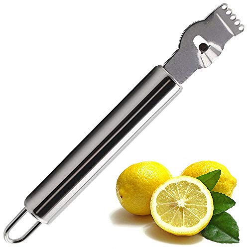 Dorime Edelstahl Zitrone Peeler Zester Lime Orange Peeler Zitrusfrucht Peeling Reibe Obst Werkzeuge Küchenhelfer Bar Accessoires von Dorime