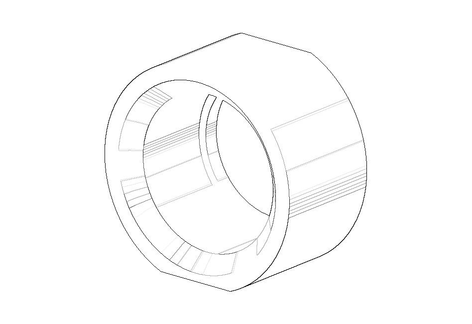 Dornbracht Befestigung Mutter Ersatzteile 092330035 1/2" Dark Platinum gebürstet 092330035-99 von Dornbracht