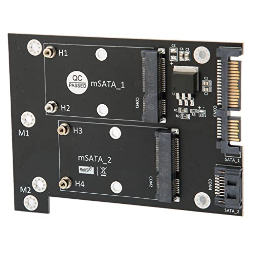 Dpofirs All in One Dual MSATA SSD auf Dual Adapterkarte Unterstützt MSATA SSD in Voller Größe (50,95 X 30 Mm), Konverter Computerzubehör von Dpofirs