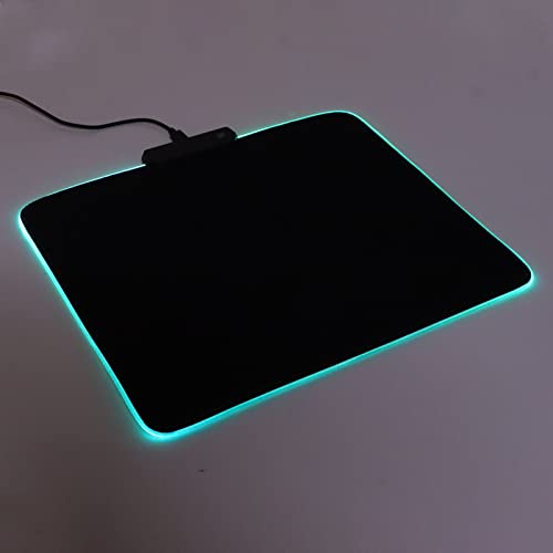 Dpofirs RGB Gaming Mauspad, RGB Gaming Mauspad, Wasserdicht, Büro Desktop Matte, 12 Lichteffekte, USB Kabel, LED Matte für PC, Laptop, Schreibtisch (300 X 250 X 4 Mm/11,8 X 9,8 X 0,2 Zoll) von Dpofirs