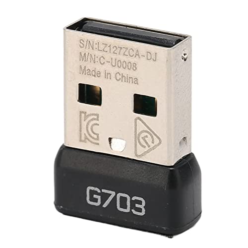 Dpofirs USB-Mausempfänger für G703, 2,4-GHz-Wireless-Technologie, USB-Stecker-Mausadapter, Kompatibel mit Allen Kabellosen Mäusen und Tastaturen, Bluetooth-Adapter für PC-Laptop von Dpofirs