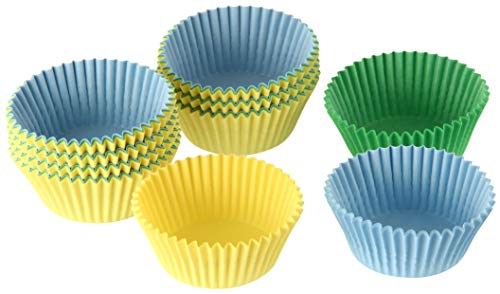 Dr. Oetker Papier-Backförmchen Ø 3 cm, bunte Muffinförmchen aus Papier, Förmchen für Cupcakes, Muffins und Pudding, Farbe: gelb/grün/blau (Menge: 180 Stück) von Dr. Oetker