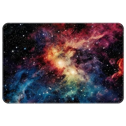 DragonBtu Area Rugs rutschfeste Fußmatte, bunte Galaxie, Sternenhimmel, weich, maschinenwaschbar, Bodenmatte für Schlafzimmer, Boden, Dusche, Eingang, Fußmatte, langlebig, 60 x 90 cm von DragonBtu