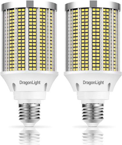 DragonLight 2024 neueste 50W Superhelle Mais Licht LED Glühbirnen(Ersetzt 400Watt) - E27 Edison LED Lampe - 6000K Kaltweiß 5000LM für gewerbliche Beleuchtung - Garage Werkstatt Büro Hof(2er-Pack) von DragonLight