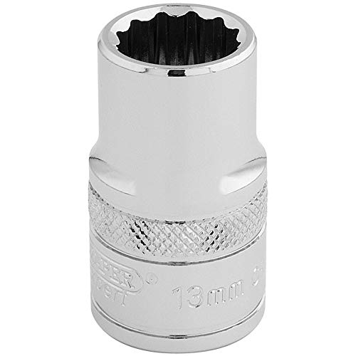 DRAPER h-mm/B HI-TORQ 12 POINT SOCKET, blau, 1/2 Zoll Vierkantantrieb, 13 mm von Draper