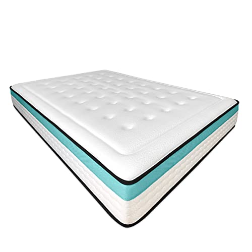 Dreaming Online Viskoelastische Matratze Bio Max mit Viscogel | fest und komfortabel | milbendicht und hypoallergen, Weiß, 90 x 190 cm von DUÉRMETE ONLINE