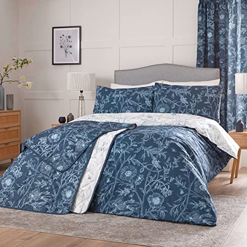 Dreams & Drapes Design Lorie Bettbezug-Set für Einzelbett, Blau von DREAMS AND DRAPES