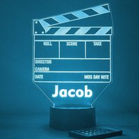 Clap Board Nachtlicht, Theater, Schauspieler, Schauspielerin, Youtuber, Filmemacher, Filme, 16 Farben Mit Fernbedienung von Dreamyledlights