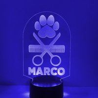 Hundefriseur-Nachtlicht, Personalisierbar in 16 Farben, Fernbedienung Und Kostenloser Versand von Dreamyledlights