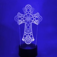 Cross Led Nachtlicht, 16 Farben Mit Fernbedienung Und Kostenlosem Versand von Dreamyledlights