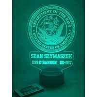 Us Navy Logo Led Nachtlicht, Personalisierte 16 Farben, Fernbedienung Und Kostenloser Versand von Dreamyledlights