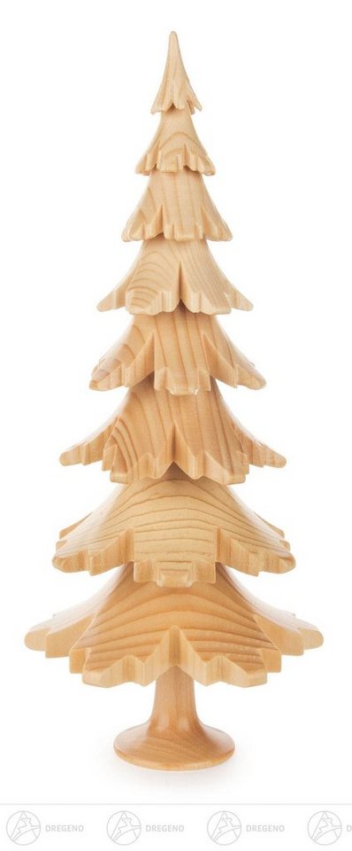 Kunstbaum Massivholzbaum natur BxHxT = 10x24,5x10cm NEU, Dregeno Erzgebirge, Höhe 24,5 cm, Holzbaum mit Stamm von Dregeno Erzgebirge