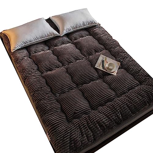 Dremdo Futon Matratze, Gepolsterte Japanische Bodenmatratze Gesteppte Bett Matratze Topper, Faltende Roll Up Gast Matratze Tragbare Schlafsaal Reise Camping Matratze,Grau,120x200cm von Dremdo