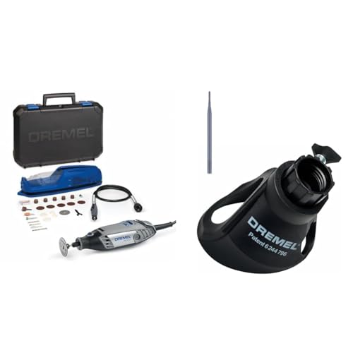 Dremel 3000 Multifunktionswerkzeug 130W, Set mit 1 Aufsatz & 568 Zubehör Set für Multifunktionswerkzeug zum Entfernen von Fugenmörtel bei Wand- und Bodenfliesen von Dremel