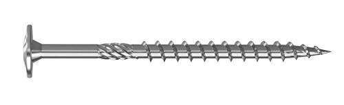 JD-Plus Tellerkopf-Holzbauschrauben, weiß verzinkt, I-Stern T40, 8x100mm, Konstruktionsschrauben, 50 Stück von Dresselhaus