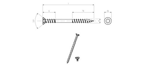 JD Plus Terrassenschrauben A2 | Abmessung: 5,0 x 40mm VE = 200 Stück | Senkkopf mit I-Stern T25, Schneidkante JD Plus Terrassenschrauben A2 | Abmessung: 5,0 x 40mm VE = 200 Stück | Senkkopf mit I-Stern T25, Schneidkante von Dresselhaus