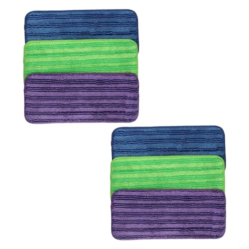 3/6 Stück waschbare und wiederverwendbare Mikrofaser-Mopp-Pads für Swiffer Wet Jet Mop Pads Nachfüllungen, Bodenwischer-Pad, Wischkopf-Ersatz, Hartholzbodenreinigung, Nachfüllpad (6 Stück) von Drhomeam