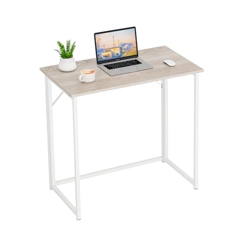 Dripex Schreibtisch Faltbar Tisch Computertisch Klappbar PC Tisch für Homeoffice Arbeitszimmer (Oak-Montage) von Dripex