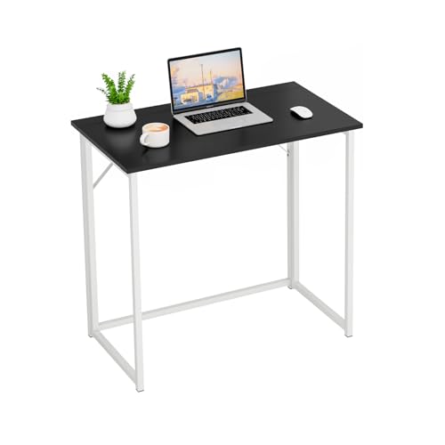 Dripex Schreibtisch Faltbar Tisch Computertisch Klappbar PC Tisch für Homeoffice Arbeitszimmer (Schwarz-Montage) von Dripex