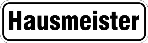 "Hausmeister" Schild/Türschild 17 x 5 cm 2mm Alu-Verbundmaterial von Druckspezialist