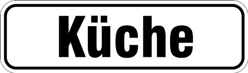 "Küche" Schild / Türschild 17 x 5 cm 2mm Alu-Verbundmaterial von Druckspezialist