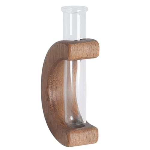 Dtaigou Holzvasen, Kühlschrankmagnet Holzvase,Mini Holzständer Einzigartige Blumenvase Reagenzglas | Kühlschrankmagnet für Hydrokulturpflanzen, Blumentöpfe für die Kühlschrankdekoration zu Hause von Dtaigou