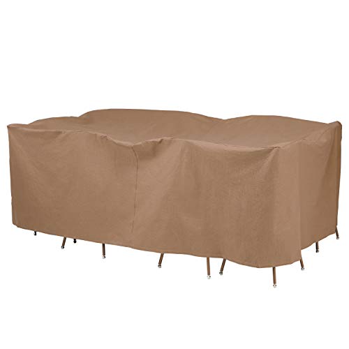 Duck Covers Essential rechteckige/ovale Gartentisch & Stuhl Abdeckung, Latte, 276 cm x 213 cm x 81 cm von Duck Covers