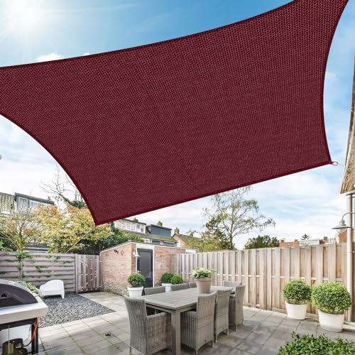 Duerer Sonnensegel 3x4m Rechteckig Sonnenschutz Garten Balkon und Terrasse, 95% UV Schutz, 185g/m² hoch Dichte Gewebe wasserdurchlässig für Patio, Pergola, Hinterhofa, Außenbereich-Terrakotta Farbe von Duerer