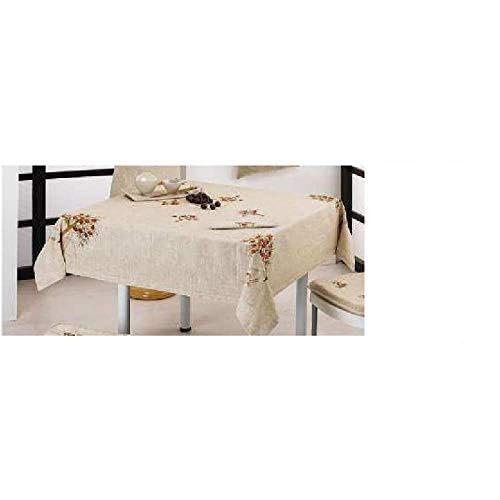 Duffi Home Tischdecke, Bestickt, Natur, 140 x 200 cm von Duffi Home