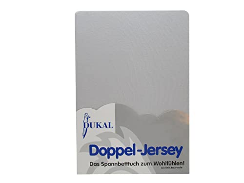 Dukal | Spannbettlaken für Split Topper | max. Höhe 10 cm | 180x200 – 200x200 cm | aus hochwertigem DOPPEL-Jersey | 100% Baumwolle | Farbe: grau von Dukal