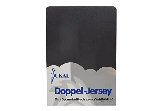 Dukal | Spannbettlaken für runde und achteckige Matratzen | Durchmesser ca. 240 – 245 cm | aus hochwertigem DOPPEL-Jersey | 100% Baumwolle | Farbe: anthrazit von Dukal