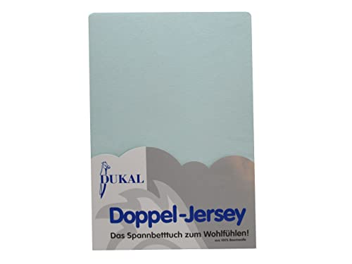 Dukal | Topper Spannbettlaken | max. Höhe 10 cm | 180x200 – 200x200 cm | aus hochwertigem DOPPEL-Jersey | 100% Baumwolle | Farbe: Mint von Dukal
