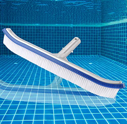 Pool Bürstenkopf 18in Pool Wandbürste Reinigungswerkzeuge Aluminium Griff für Teich Spa Hot Spring Pools von Duokon