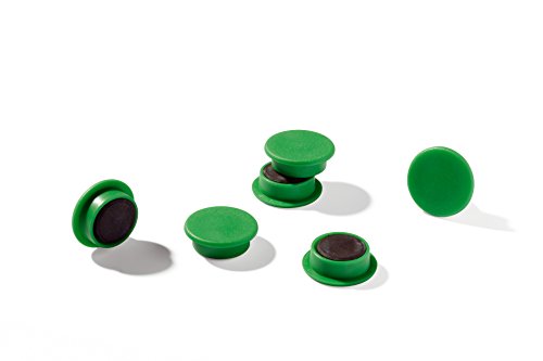 Durable Magnete (21 mm, 210p) 6 Stück grün, für Pinnwand, Kühlschrank & Co., 470205 von Durable