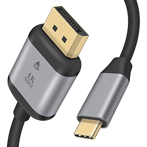 Duttek USB C auf Displayport Kabel, 1,8 m, USB 3.1 Typ C Stecker auf DisplayPort Stecker, vergoldetes Kabel, unterstützt 4K @ 60Hz für Projektor, Laptop, Monitor, Fernseher, Personal Computer von Duttek