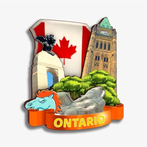 Kühlschrankmagnet Ontario, Kanada, 3D, Holz, Stadt, Reise, Souvenirs, handgefertigt, Handwerk, Kühlschrankmagnete, Aufkleber, Heimdekoration, Sammlung, Geschenk von Dwutahcy