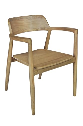 Dynamic24 Armlehnstuhl Scandi Blonde Holzstuhl Essstuhl Küchenstuhl Esszimmer Stuhl von Dynamic24