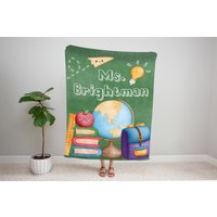 Personalisierte Lehrerdecke - Lehrer-Decke Lehrer-Anerkennungs-Geschenk Lehrer-Geschenk Lehrer-Anerkennungs-Woche von EBCGiftShop