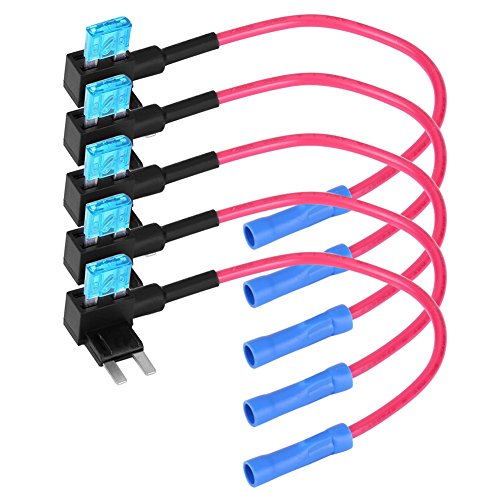 Auto Kabel Mit Sicherung-Sicherung 12V Stromdieb-5-Teiliges Auto-Zusatzsicherung Tap-Adapter Atm Apm Blade-Sicherungshalter(Mini) von EBTOOLS