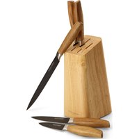 ECHTWERK Messer-Set "Classic", (Set, 6 tlg.), aus hochwertigem Stahl, Messerblock aus Pakkaholz, Black-Edition von ECHTWERK