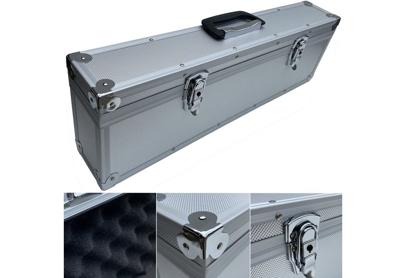 ECI Tools Werkzeugkoffer Aluminium Koffer Silber Deckel Entnehmbarer Deckel von ECI Tools
