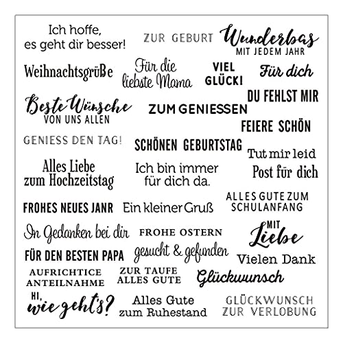 Deutsch Transparente Briefmarke, Silikon Stempel Set, Clear Stamps,DIY Scrapbooking Werkzeug Bastelei von ECMQS