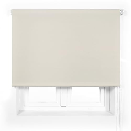 ECOMMERC3 | Rollo lichtdurchlässig nach Maß Premium Größe 155x165 - Rollo mit Röhre 38 mm und Stoffgröße 152x160 - Rollo Beige von ECOMMERC3